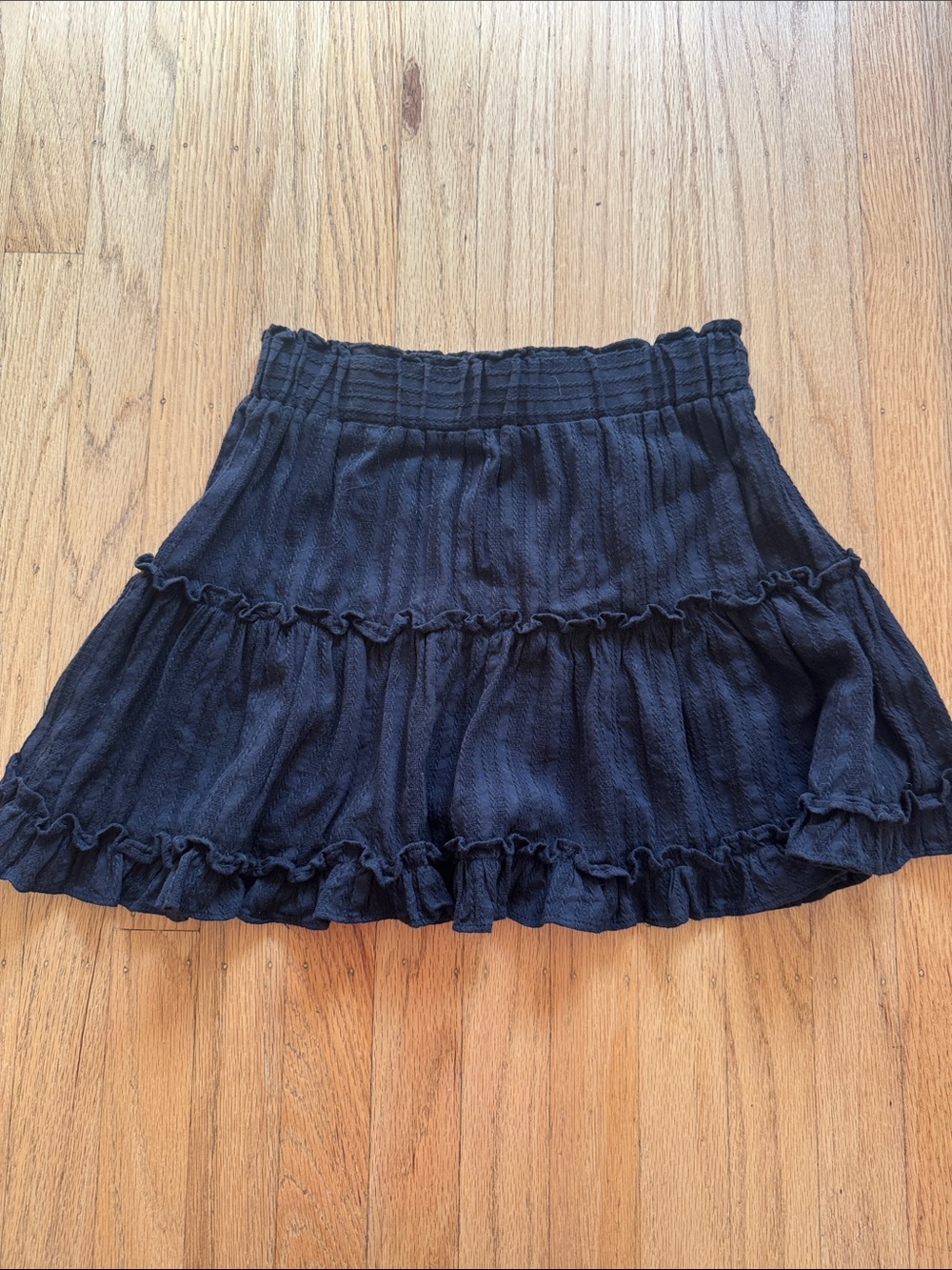 Princess Polly Black Ruffled Tiered Skirt